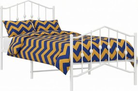 Białe metalowe łóżko loftowe 100x200 cm D8-F82