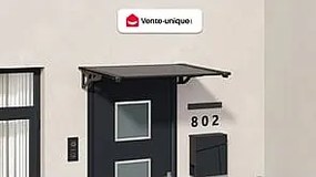 Zadaszenie KEPLER z aluminium – 120×90×22cm - Czarny