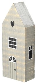 Dekoracja Snow House 19cm white grey