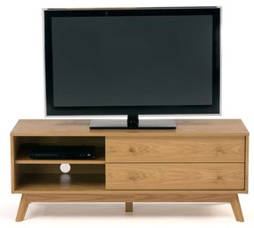 Szafka pod TV w dekorze dębu 130x50 cm Kensal – Woodman