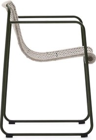 Szarozielone metalowe krzesło ogrodowe Maurina – Kave Home