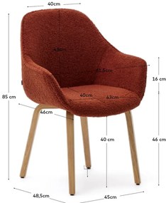 Krzesło w kolorze terakoty Aleli – Kave Home