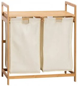 Kosz Na Pranie Joesh Bamboo Biała & ↑85 Cm - Sklum