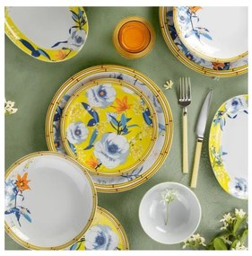 Zestaw obiadowy 50 szt. – wielobarwny, porcelanowy