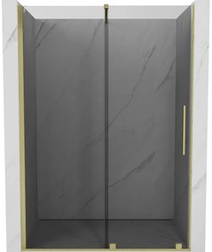 Mexen Velar drzwi prysznicowe rozsuwane 160 cm, grafit, złote szczotkowane - 871-160-000-41-55