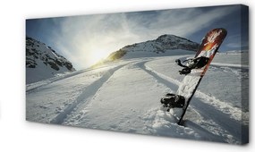 Obraz drukowany na płótnie Snowboardowy Raj W Alpach