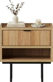 Stolik nocny z szufladą hikora naturalna A4-B41