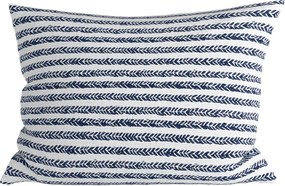 Bawełniana poszewka na poduszkę NAVYSTA POLY 50x70 cm, niebiesko-biała