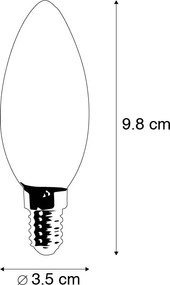 Zestaw 3 żarówek LED E14 ściemnialnych świec B35 5W 380lm 2700K