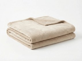 Koc z mikropluszu SOFT, beżowa Rozmiar: 200 x 220 cm