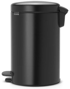 Stalowy kosz na śmieci z pedałem w kolorze matowej czerni 12 l NewIcon – Brabantia