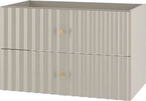 Kaszmirowa Szafka Łazienkowa pod Umywalkę 80cm Ryflowane Fronty Aqua