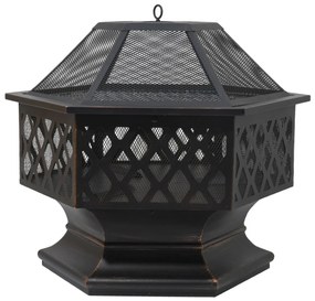 Cattara 13008 Palenisko z pokrywą Hexagon, 60,5 x70 x 62,5 cm