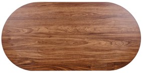 Ława do salonu owalna, orzech MDF 120/60/46 cm GISELA