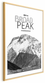Plakat Broad Peak 29,7x42 cm z ramą złotą z marginesem ARTGEIST B