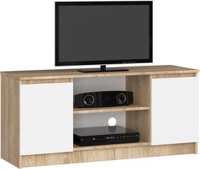 Skandynawska szafka RTV dąb sonoma + biały H9-E97