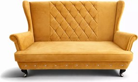 Skandynawska sofa uszak 3 osobowa z pikowaniem