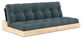 Niebieska sztruksowa rozkładana sofa 196 cm Base – Karup Design