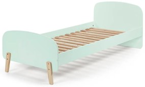 Miętowe łóżko dziecięce Vipack Kiddy, 200x90 cm