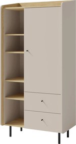 Regał VETTA - Beżowy / 4 półki / 80 cm