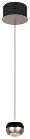 Czarna/w kolorze srebra lampa wisząca LED ø 15,5 cm Orbit – Trio Select