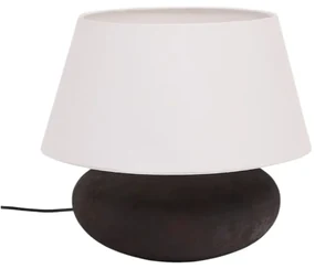 Czarno-biała lampa stołowa z tekstylnym kloszem (wysokość 35 cm) Nessi – Kave Home