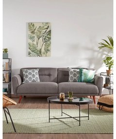 Czarny stolik ze szklanym blatem 55x82 cm Marlet – Kave Home