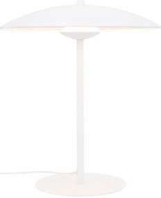 Biała lampa stołowa LED z metalowym kloszem (wysokość 41 cm) Lund – Candellux Lighting