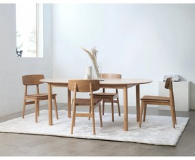 Koniakowo-naturalne krzesło z imitacji skóry Livo – Unique Furniture