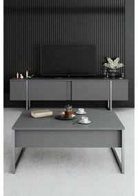 Stolik konferencyjny Luxe Anthracite and Silver