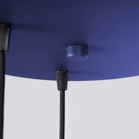 Ciemnoniebieska lampa wisząca ze szklanym kloszem ø 25 cm Orbital – Nice Lamps