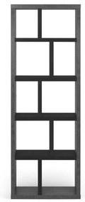 Czarno-ciemnoszary regał w dekorze betonu 70x198 cm Berlin – TemaHome