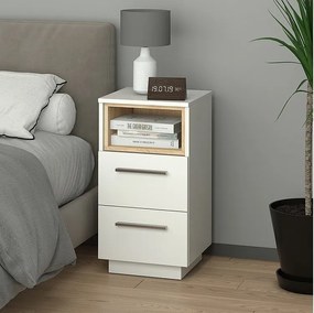 Stolik nocny biały 36x36x68 beatrice