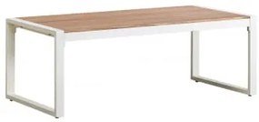 Prostokątny Stolik Ogrodowy 110x55 Cm Z Aluminium Lipov Biała - Sklum