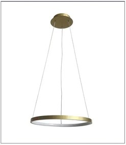 Złota lampa wisząca w kształcie ringu 40 cm - 14X V083 F3-T47