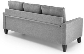 Sofa GERSON szara z podnóżkiem HALMAR