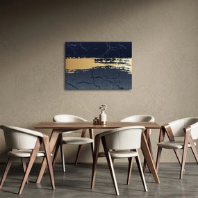 Obraz - Niebiesko-złota abstrakcja N⁰2 (70x50 cm)