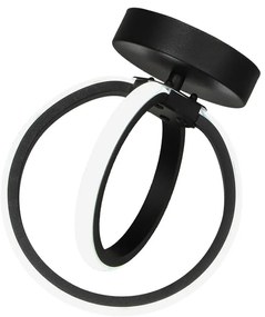 Czarna metalowa lampa sufitowa LED Sezen – Squid Lighting