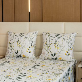 PrzytulneMieszkanie.pl PrzytulneMieszkanie.pl Pościel z mikrofibry CITRUS GARDEN białe Rozmiar pościeli: 2 szt 70 x 90 cm | 200 x 220 cm