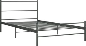 Szare metalowe łózko w stylu industrialnym 90x200 cm K7-B48