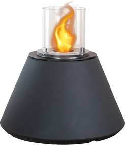 STROMBOLI Kominek bioetanolowy stojący antracytowy, palenisko do wewnątrz i na zewnątrz, śr. 60 x wys. 56