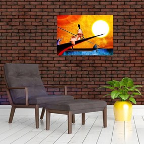 Obraz z okresu starożytnego malarstwa (70x50 cm)