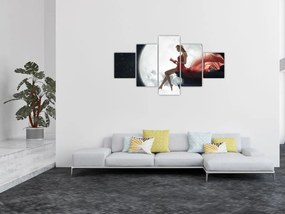 Obraz - Kobieta w świetle księżyca (125x70 cm)