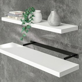 Półka ścienna FIGO + z konsolą, 90cm, biała Casaria