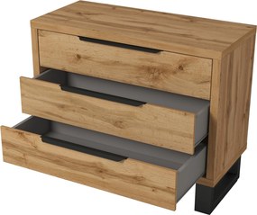 Komoda HALLETTA 99 cm do Salonu Sypialni Dąb wotan