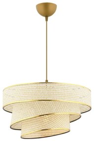 Lampa wisząca na przewodzie COUPER 1xE27/60W/230V kremowa/złota