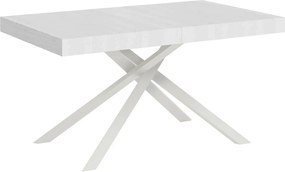 Stół rozkładany 140/224x80 cm Karida frassino biała nogi białe