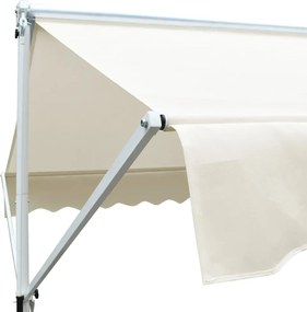 Kremowe rozkładane zadaszenie ogrodowe P8-Z09
