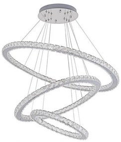 LED ściemnialny żyrandol na linkach LED/210W/230V 3000-6500K srebrny + DO