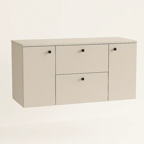 Szafka pod umywalkę WENA, z 2 drzwiami i 2 szufladami, gładkie fronty, Beti, 120x60x47 cm, Kaszmir